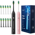 Sonic Electric Toothbrush with 12 Brush Heads 2 Pack D7209