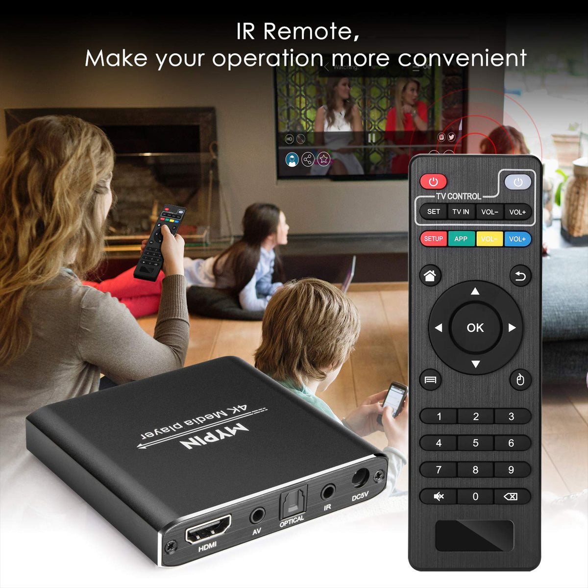 4K Media Player with Remote Control I1755