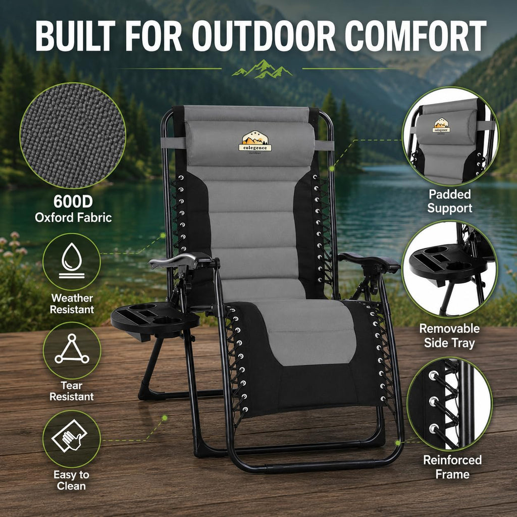 Oversized Zero Gravity Chair 400-lb Capacity Recliner O1233