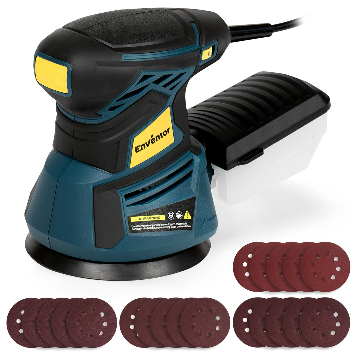 Orbital Sander with 6 Speeds, Dust Collection, 5 in, 3A Corded H738