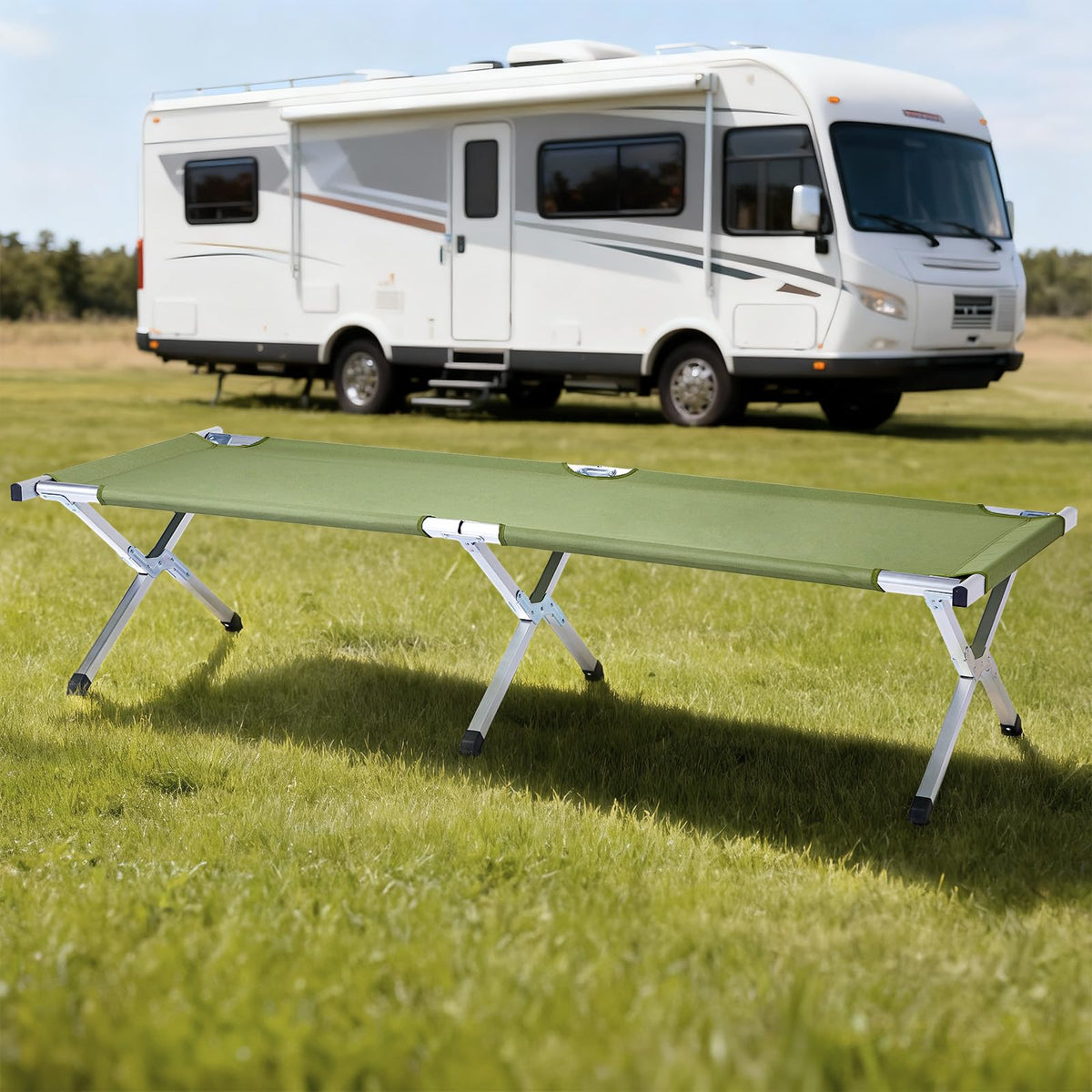 Folding Camping Cot with Carry Bag W300763