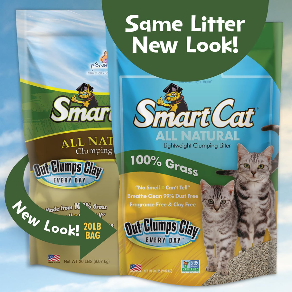 All Natural Clumping Cat Litter, 20 Pound, Unscented, Lightweight J281366
