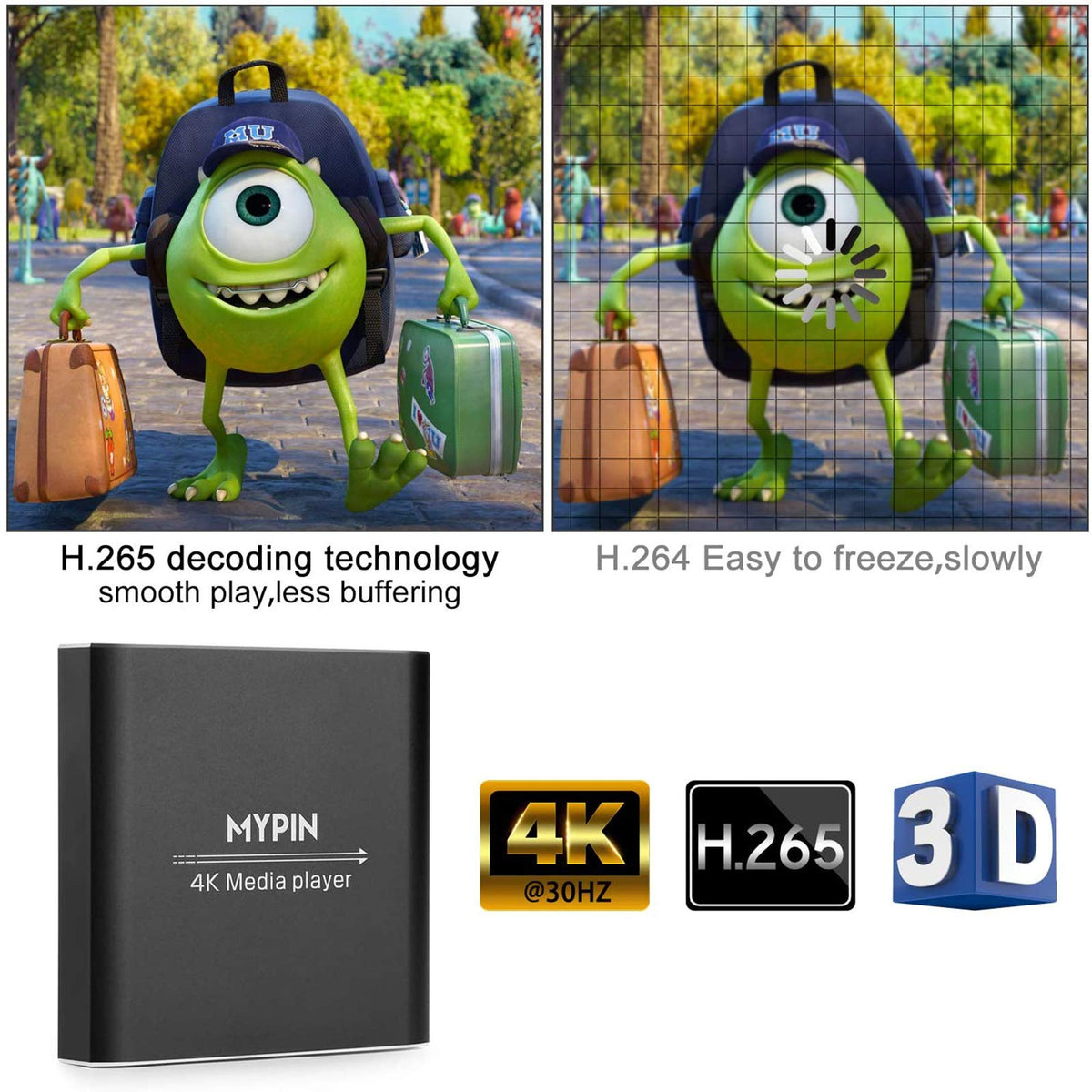 4K Media Player with Remote Control I1755