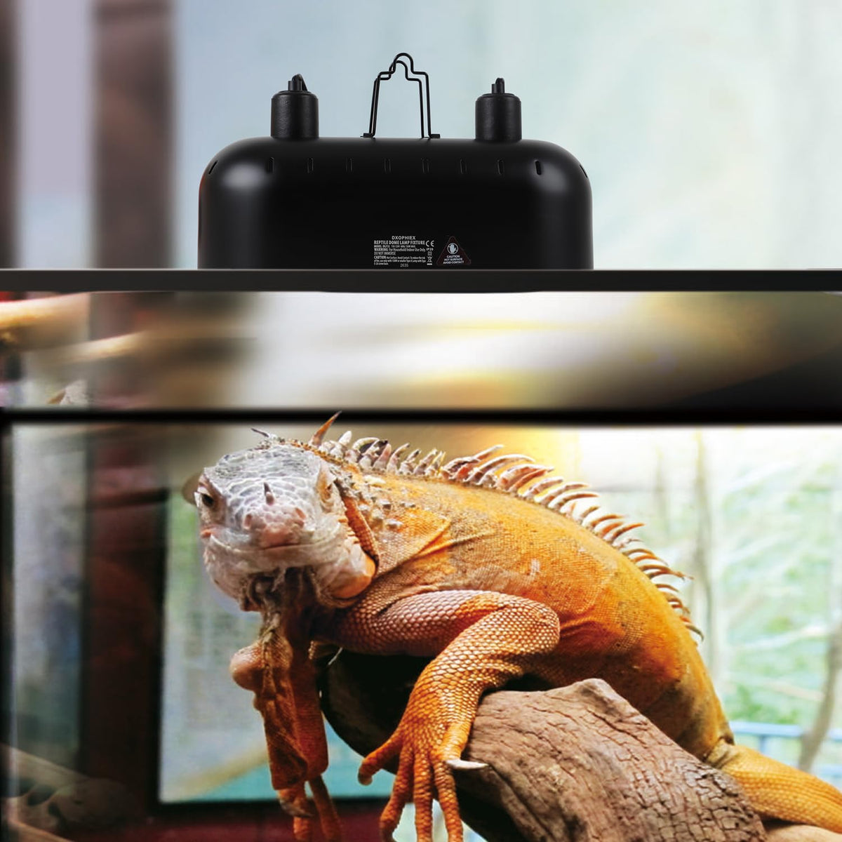 15inch Dual Reptile Light Fixture with Bulb Kit V572