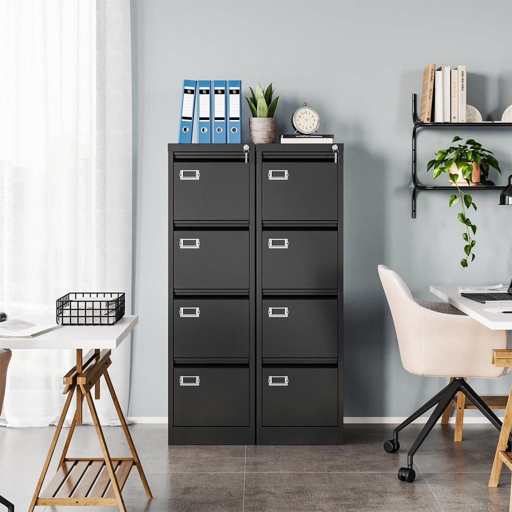 4 Drawer Metal File Cabinet with Lock W7178