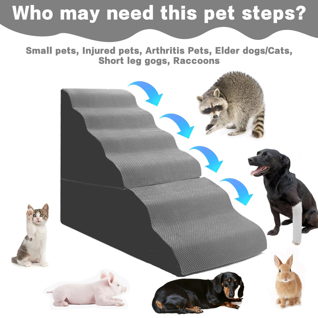 6-Step Grey Foam Dog Stairs T659976
