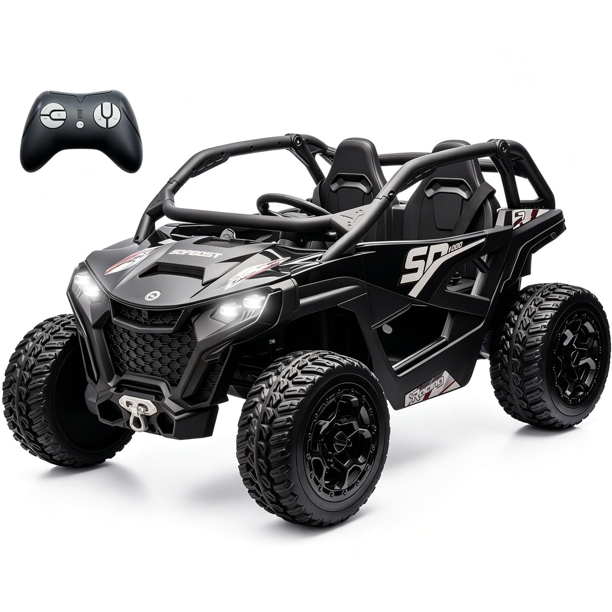Black 2-Seater 4WD Ride On Car T11872