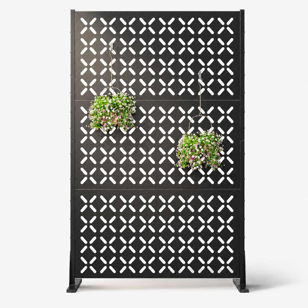 72" Decorative Metal Outdoor Privacy Fence Screen U820