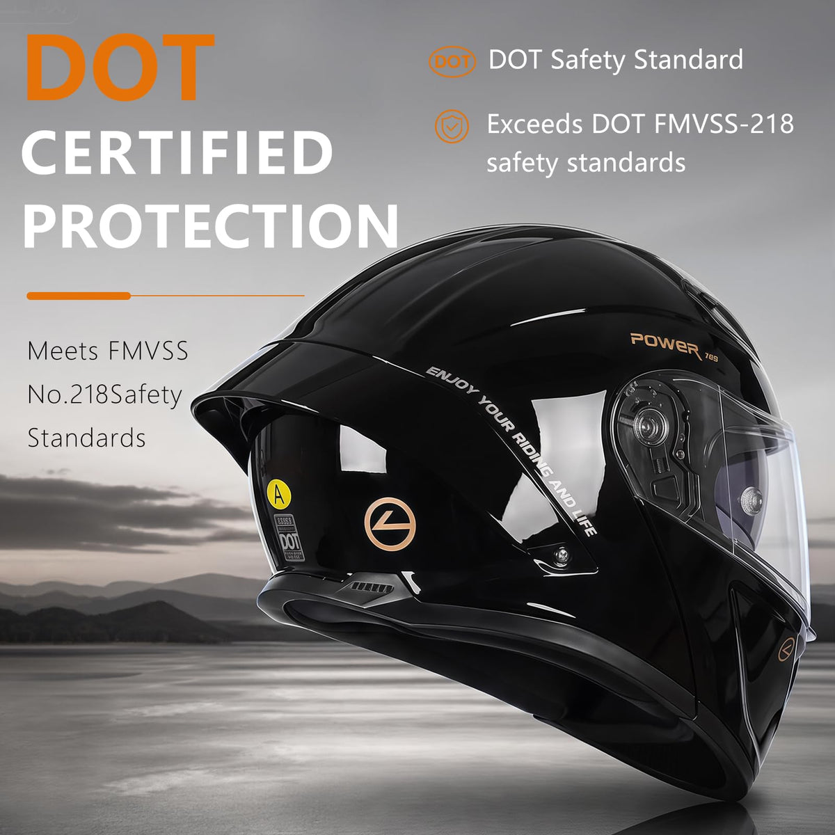 Motorcycle Helmet Bluetooth DOT Approved S390