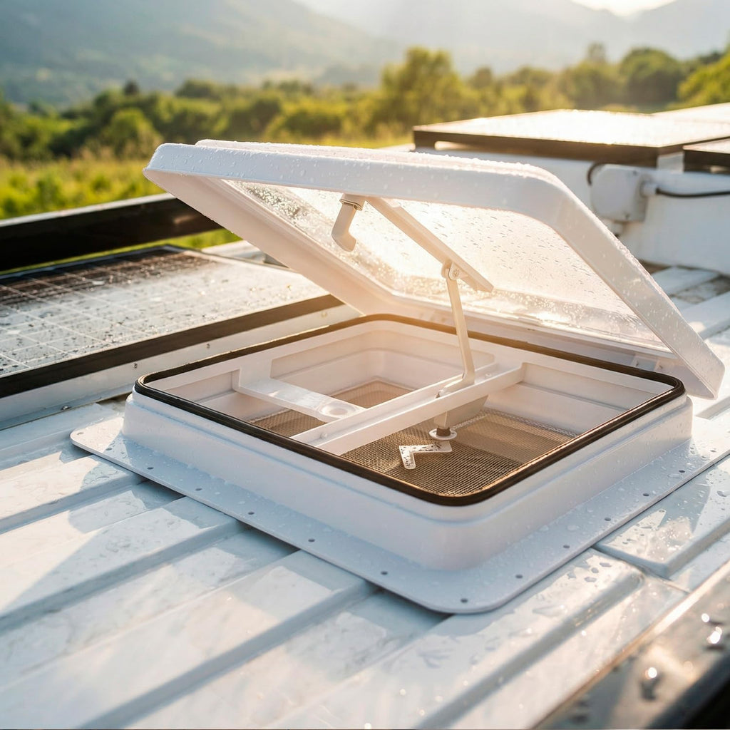 14 x 14 Manual RV Roof Vent Translucent Lid A780