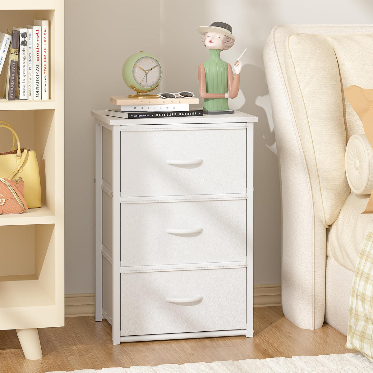 White 3 Drawer Stackable Storage Drawers W806611