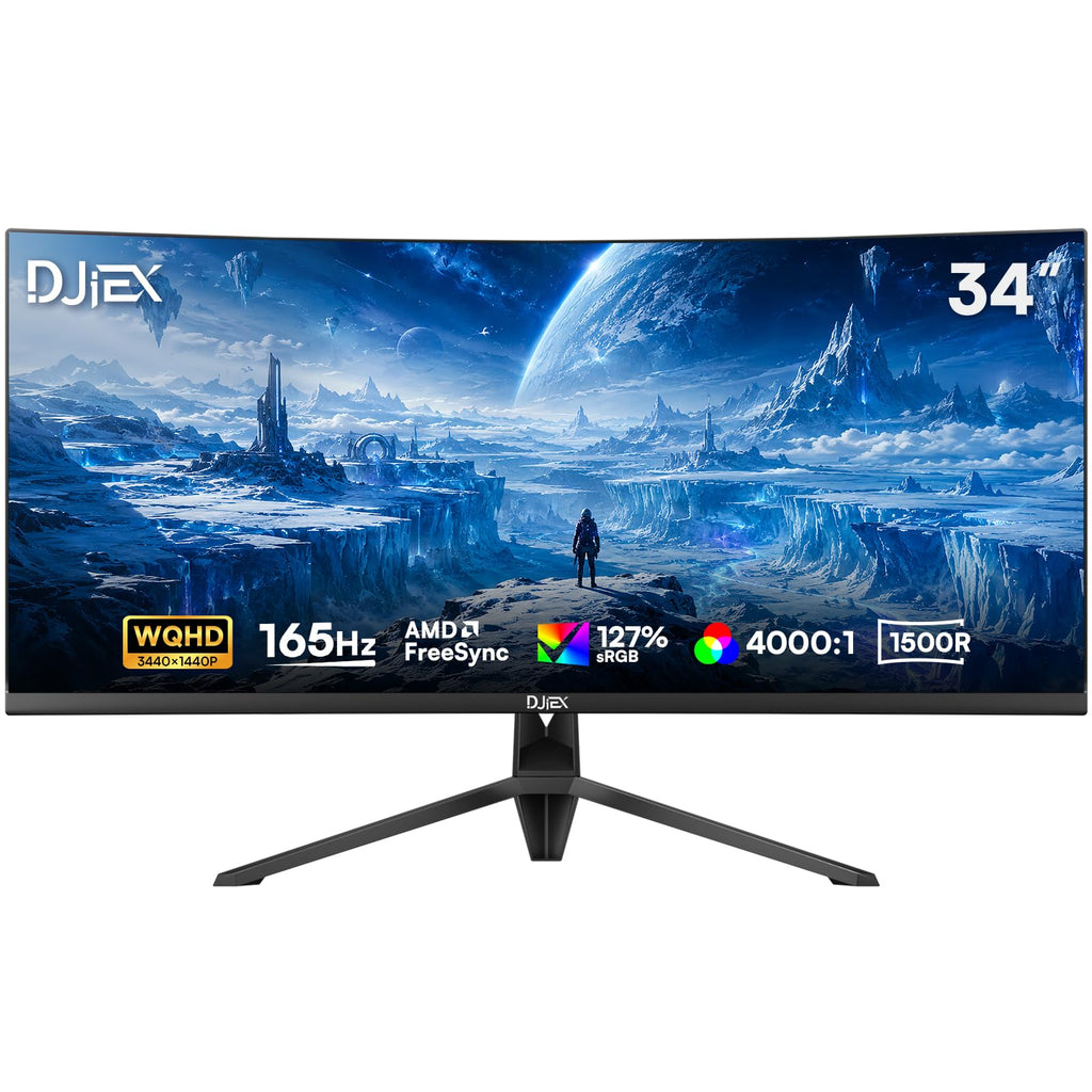 34 Inch Ultrawide Curved Gaming Monitor WQHD 165Hz 1500R X477