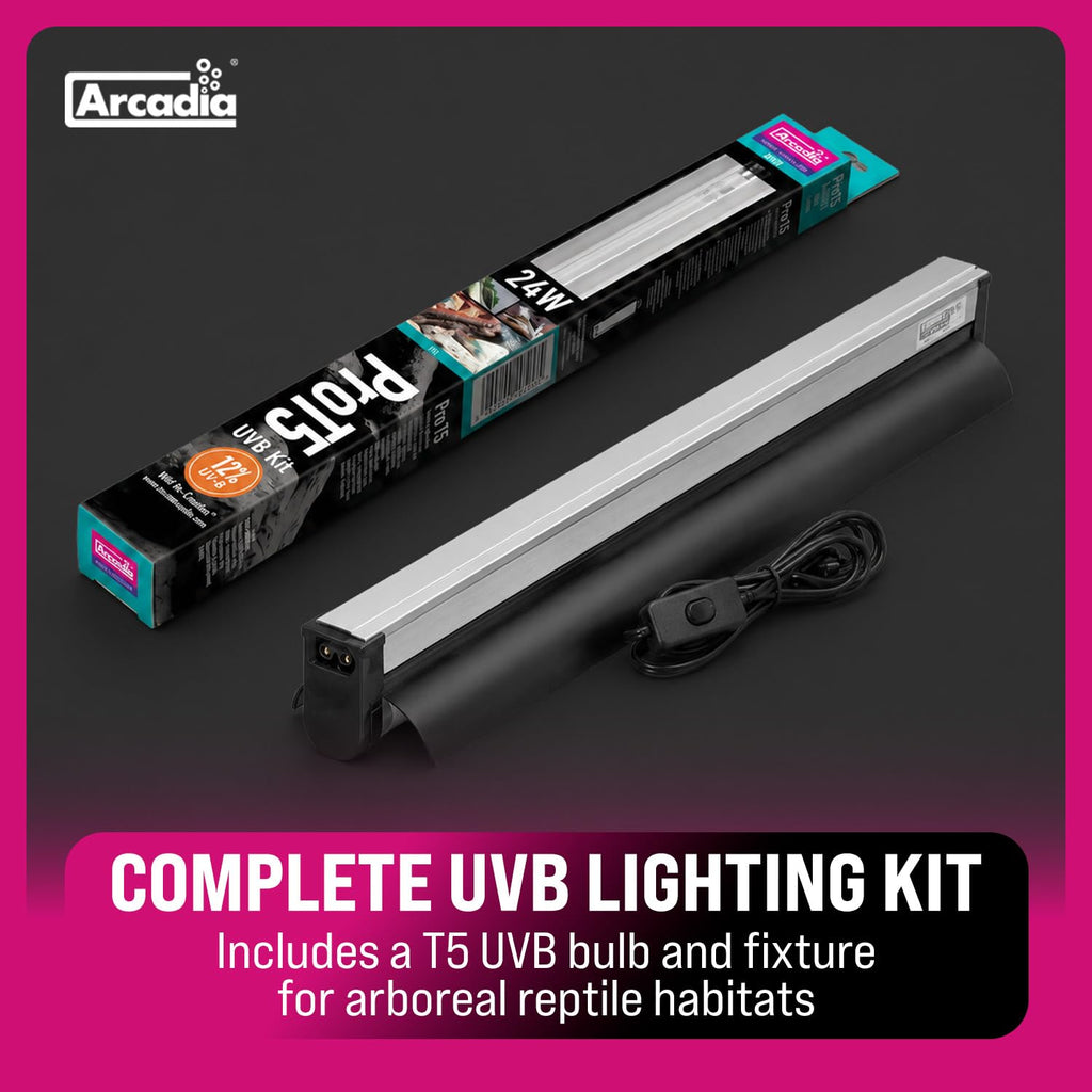 22.5" 24 Watts 12% UVB Desert Reptile Light Fixture Kit M1010