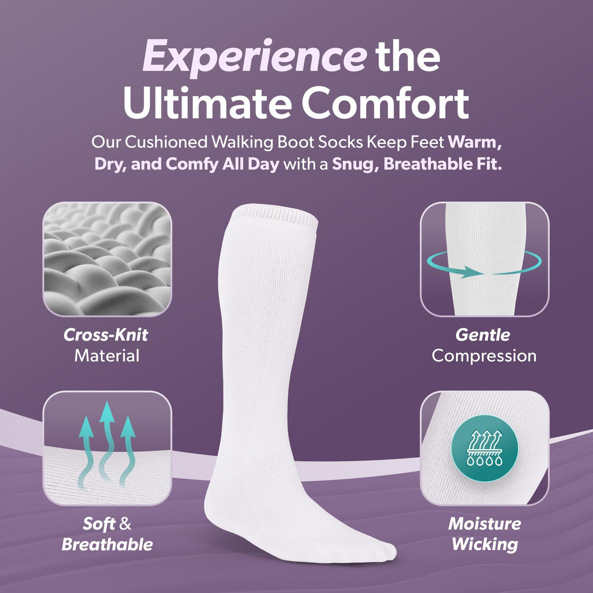 1 Pair White Tube Sock Liners X782