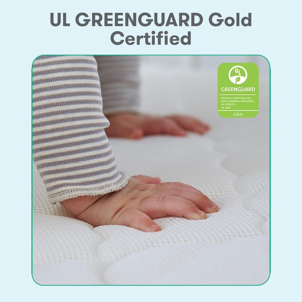Grey Breathable Washable Crib Mattress & Toddler Bed V3329