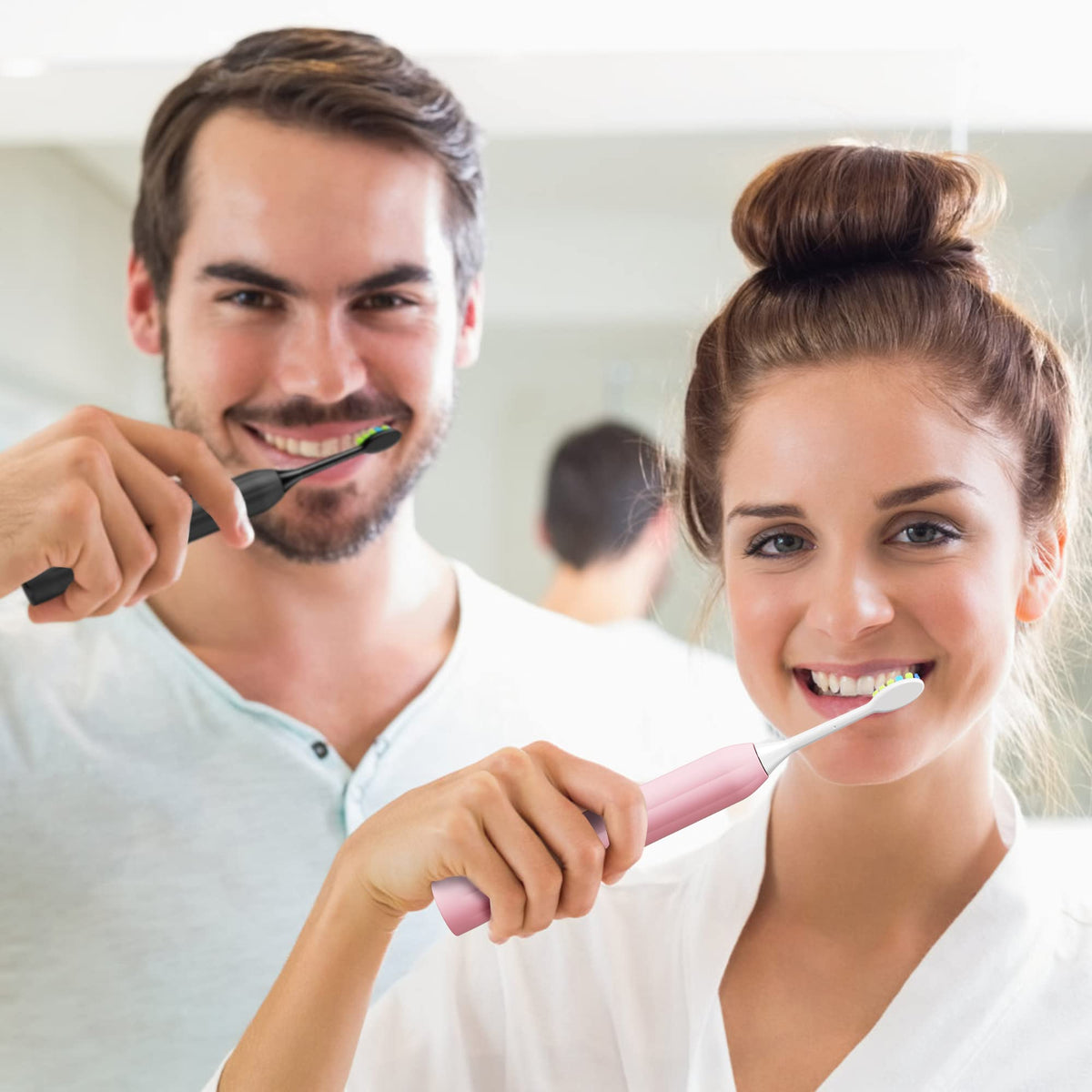 Sonic Electric Toothbrush with 12 Brush Heads 2 Pack D7209
