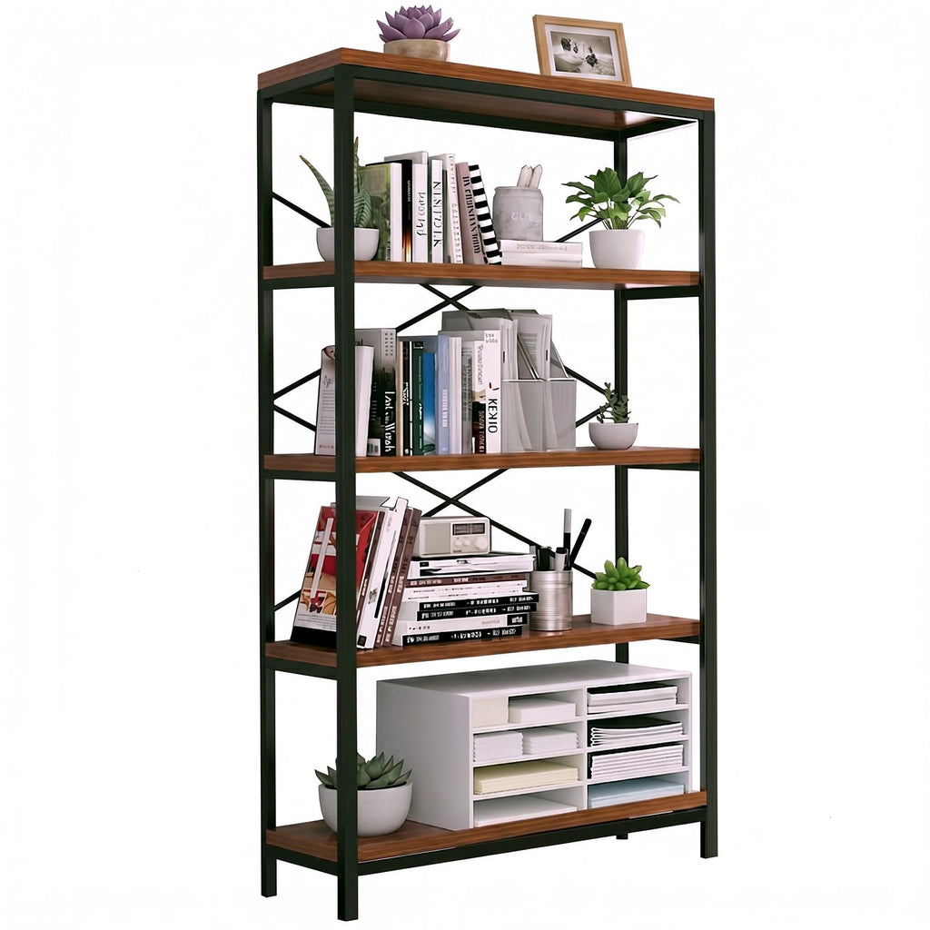 5 Tier Heavy Duty Freestanding Bookcase S86862