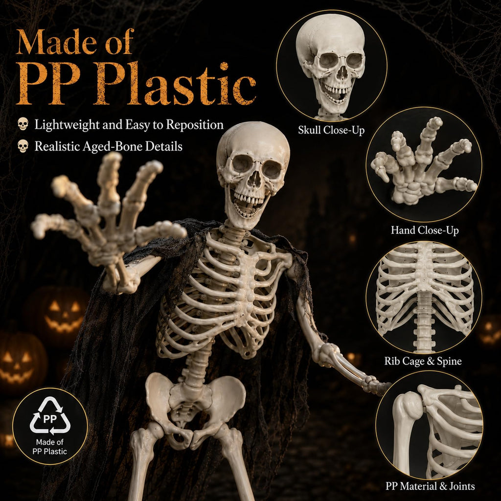 5.4 ft Full Body Plastic Skeleton Prop P62506