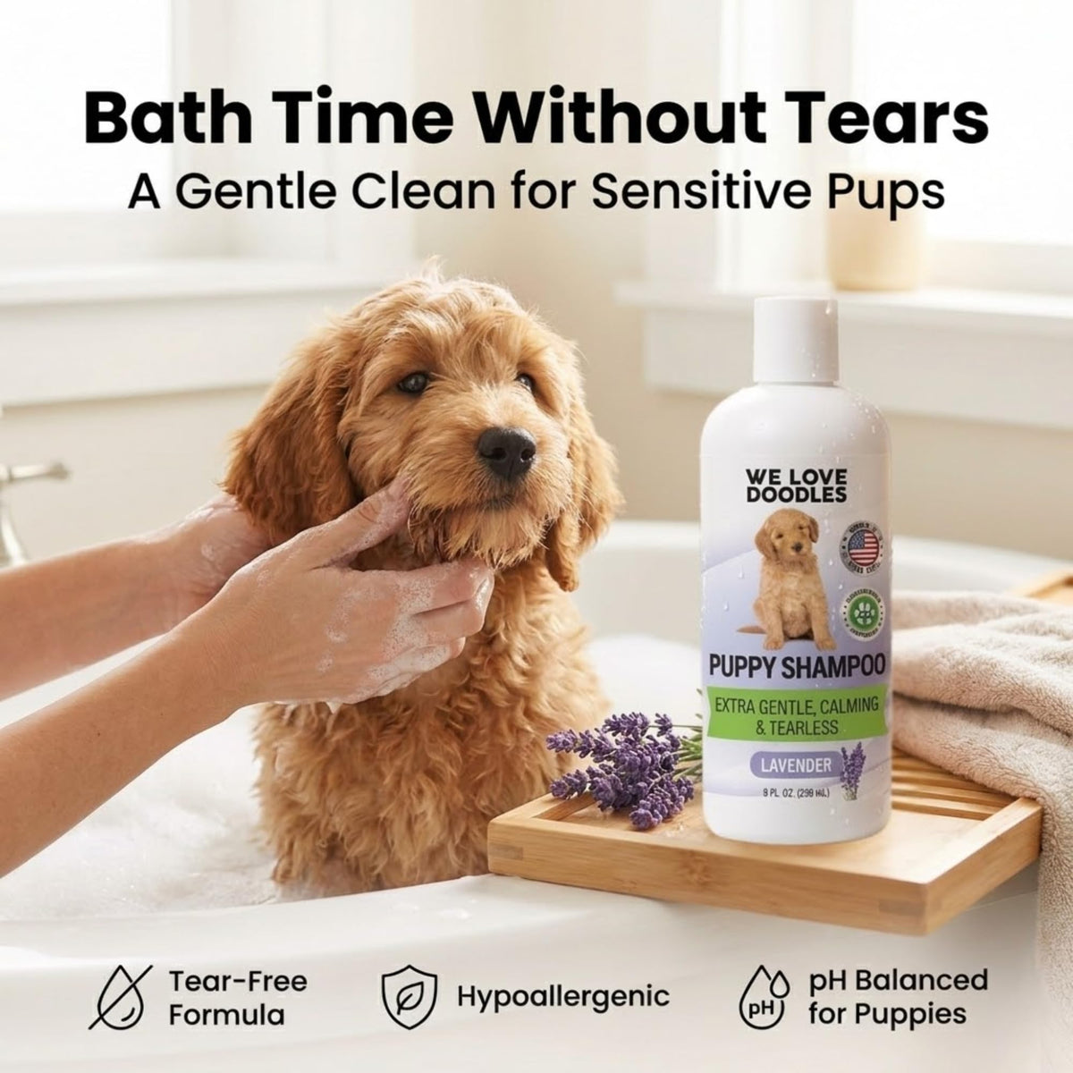 Tearless Hypoallergenic Puppy Shampoo & Conditioner 8 oz M2123