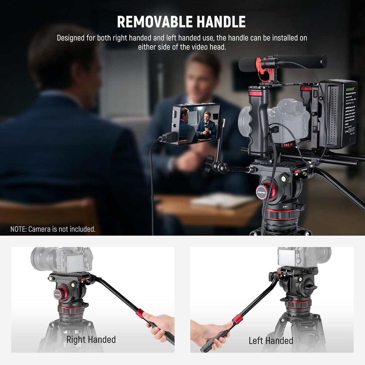 Carbon Fiber Video Camera Tripod with Fluid Head K129041