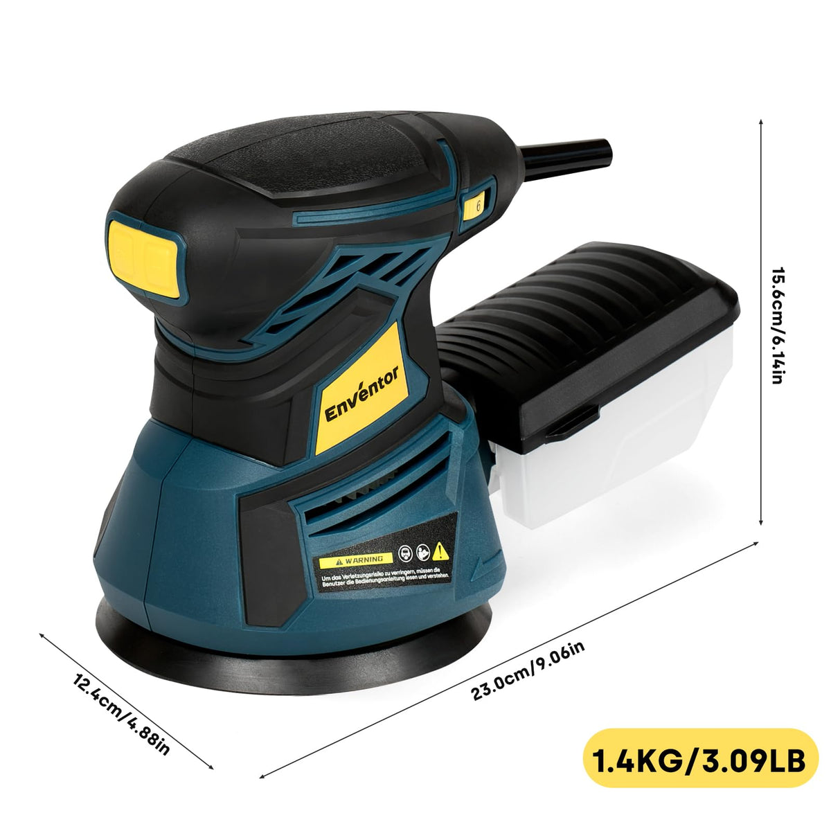 Orbital Sander with 6 Speeds, Dust Collection, 5 in, 3A Corded H738
