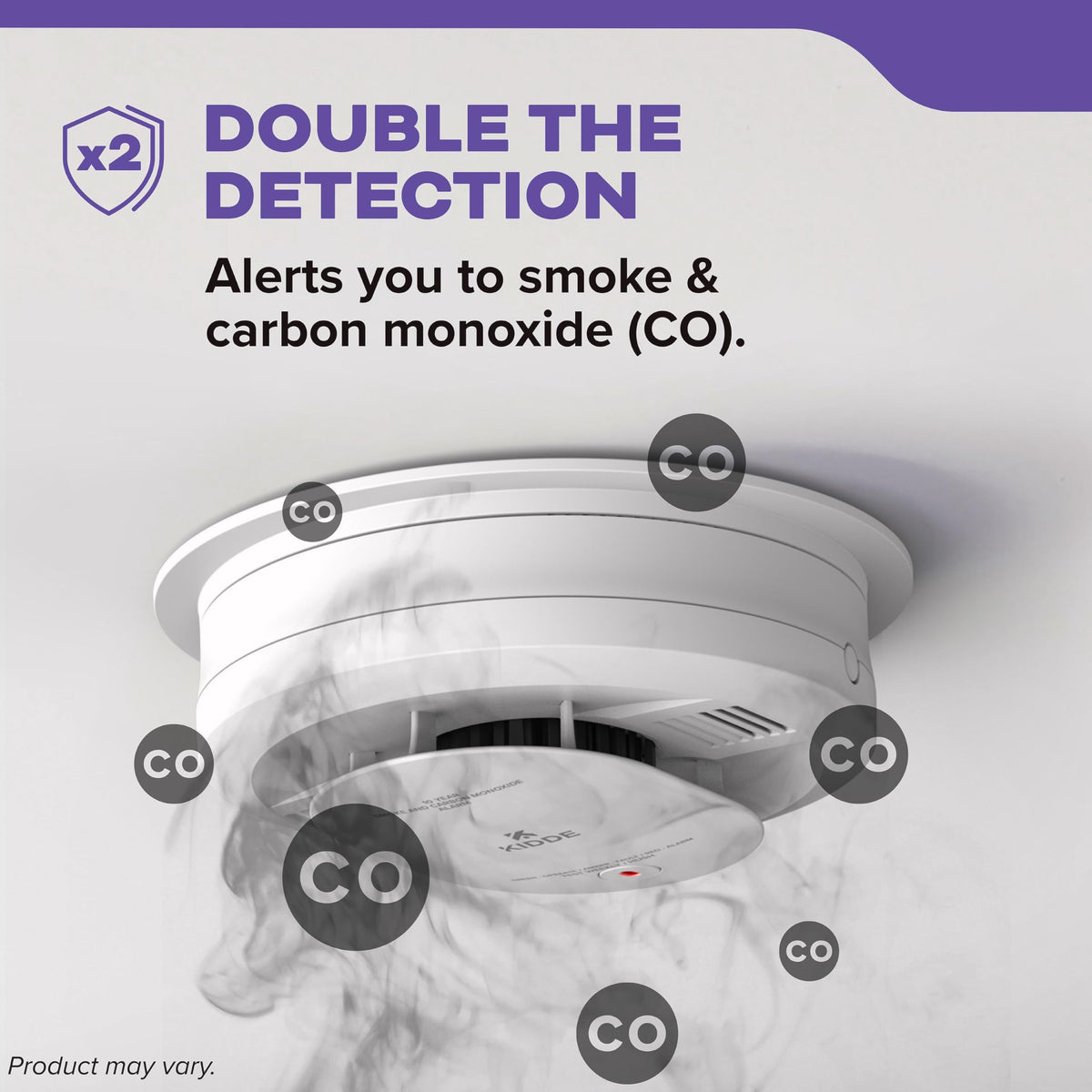 Smoke & CO Detector, Hardwired & 10-Year Battery, 3 Pack J34011