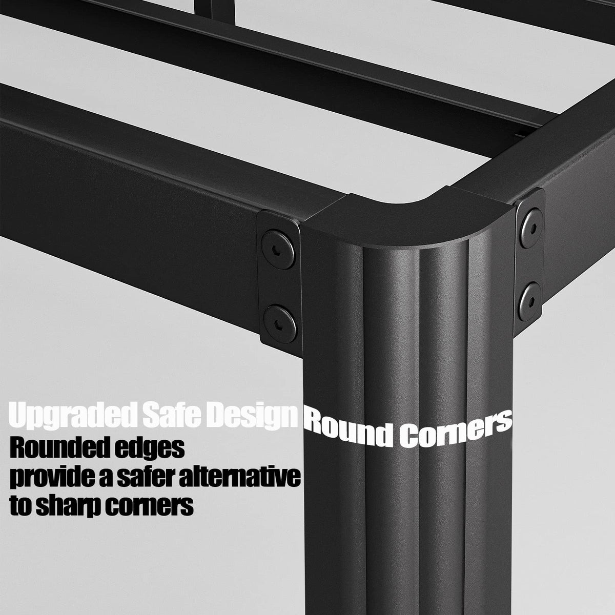 California King Heavy Duty Metal Platform Bed Frame with Round Corners X118773
