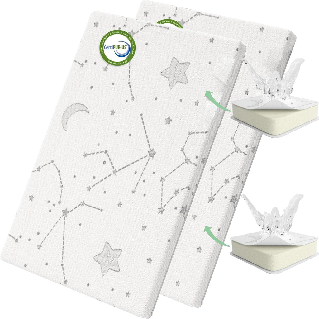 38x26 Waterproof Pack and Play Mattress Pad 2 Pack I528