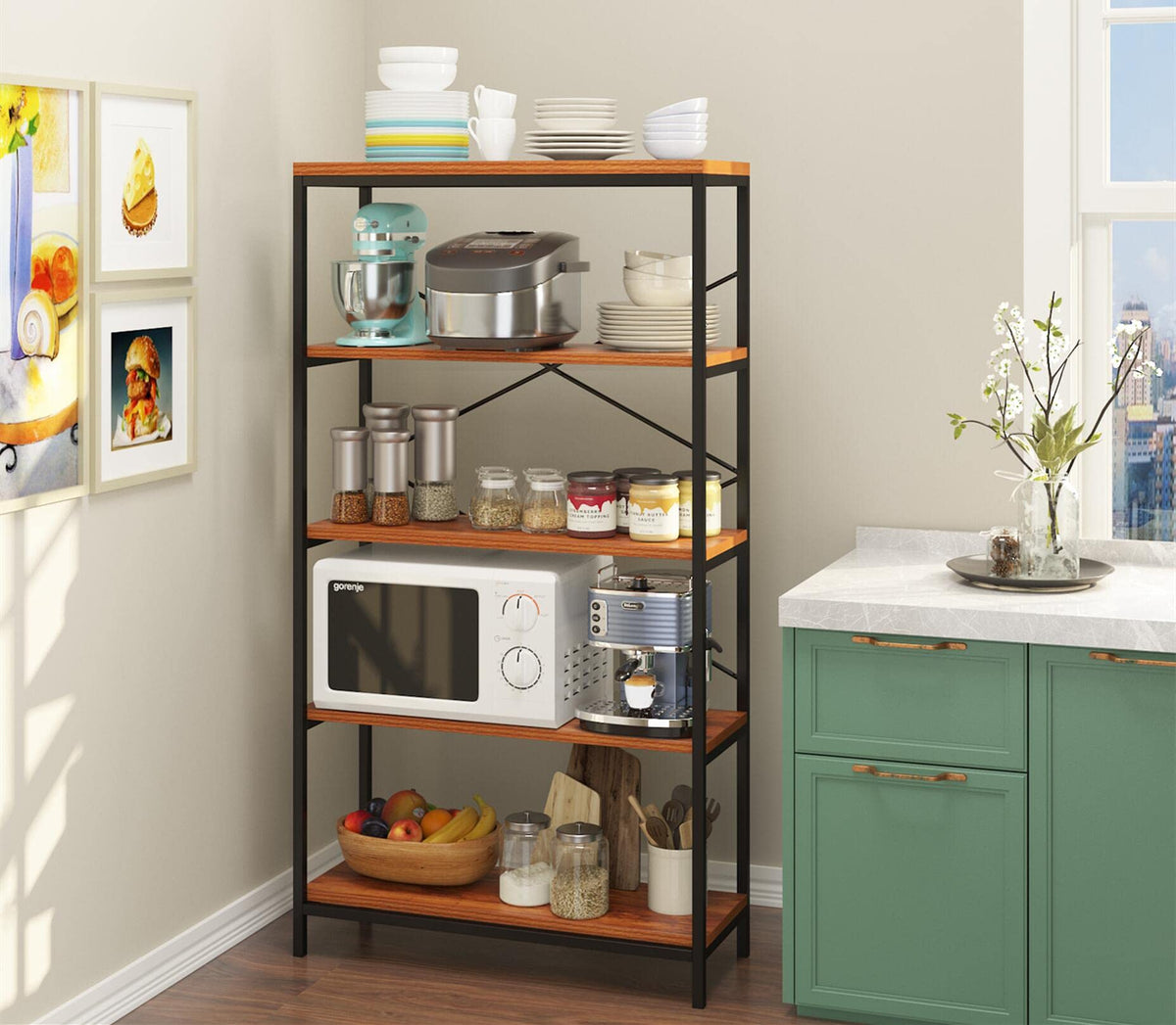 5 Tier Heavy Duty Freestanding Bookcase S86862