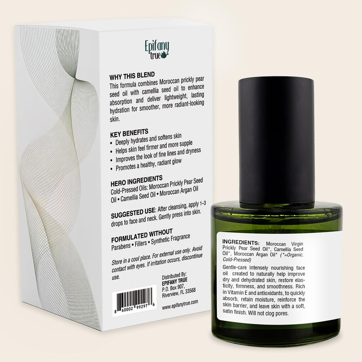 Organic Moroccan Prickly Pear Seed Oil & Camellia Face Oil 1oz L852