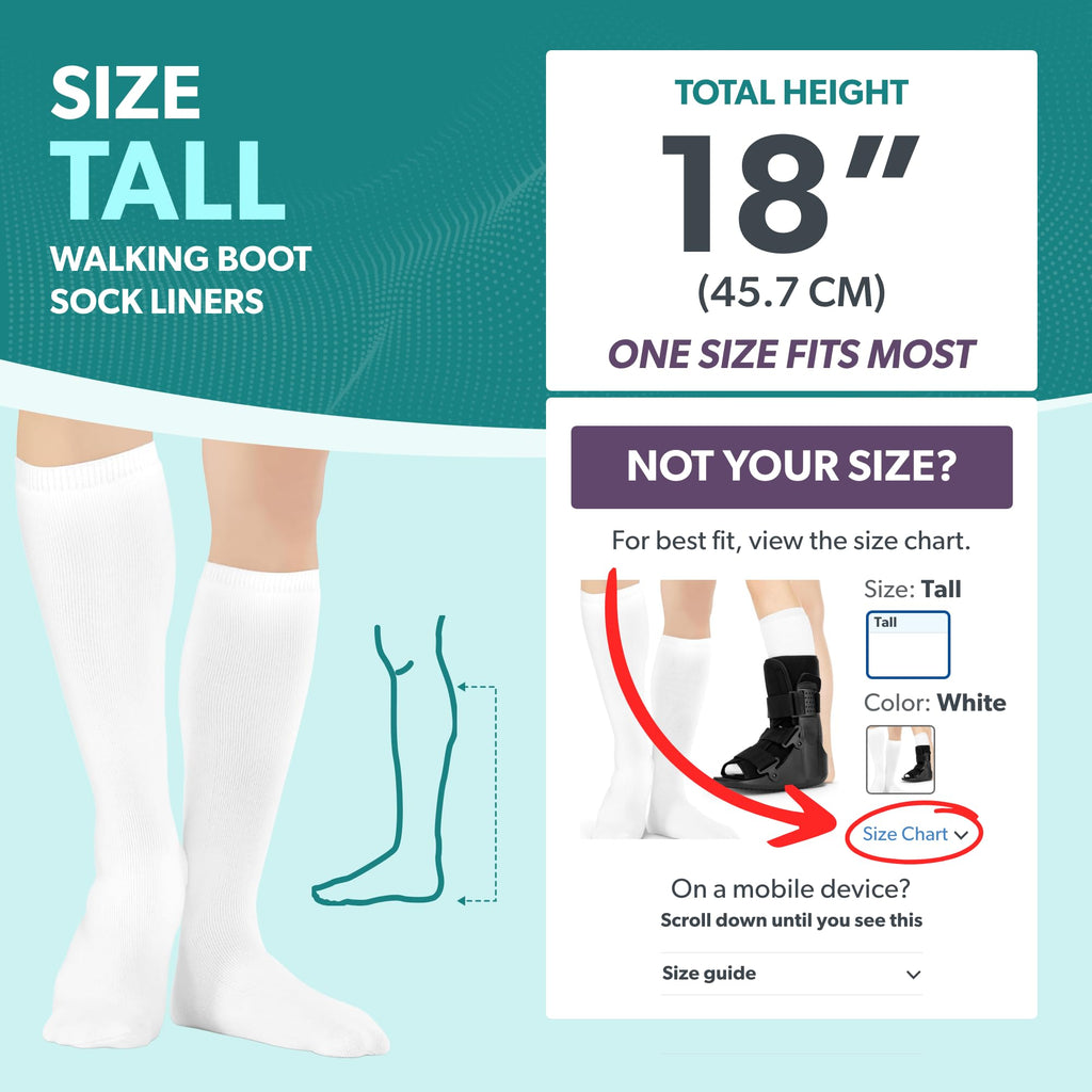 1 Pair White Tube Sock Liners X782