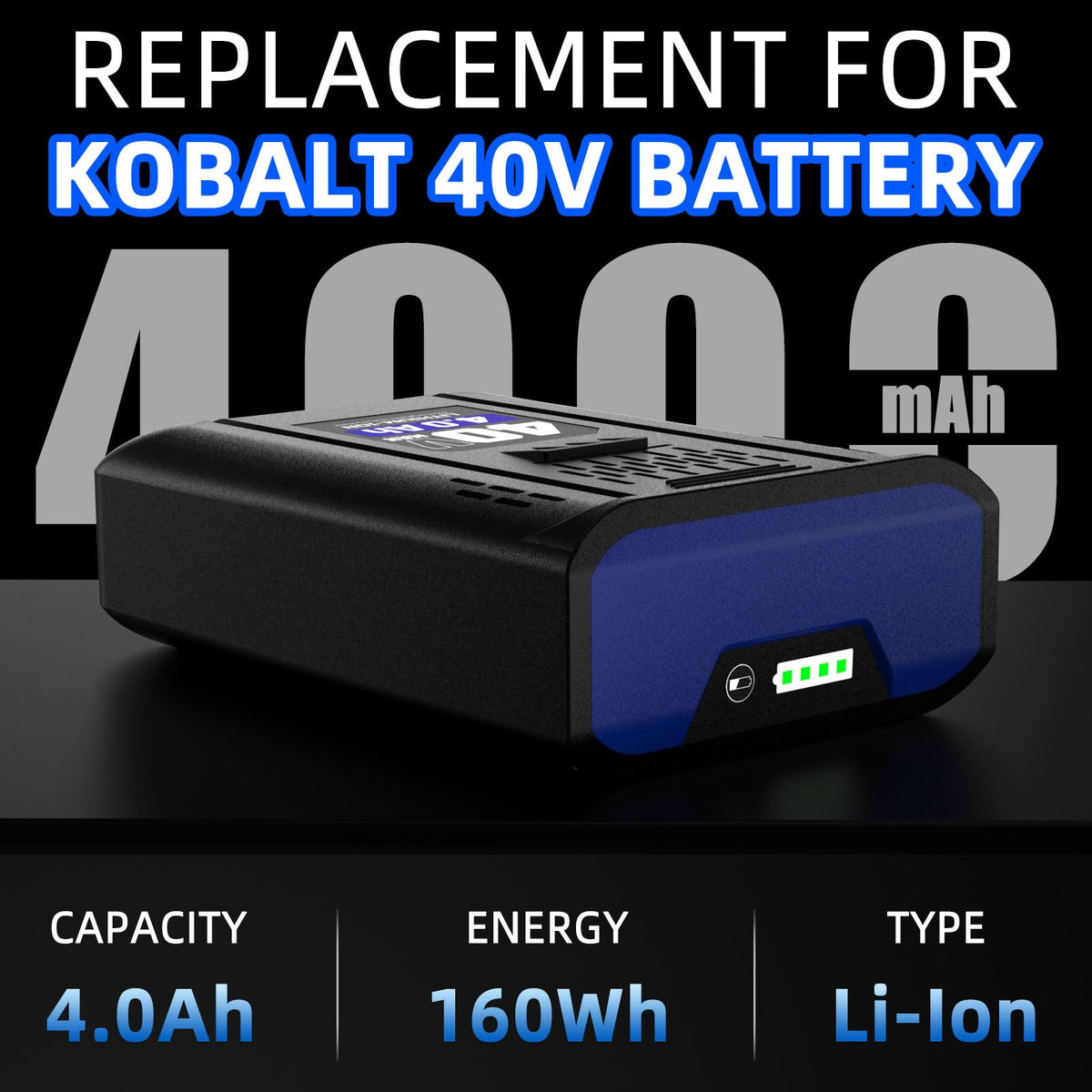 40V 4.0Ah Rechargeable Lithium-Ion Battery E33904