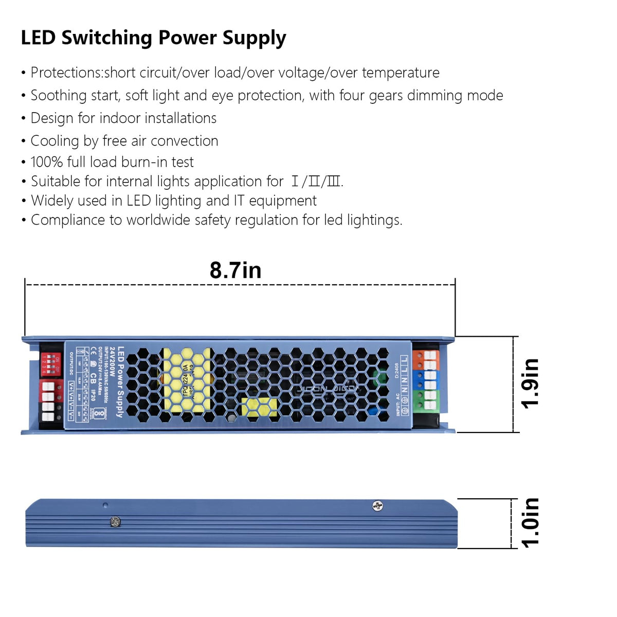 24V 200W LED Driver Switching Power Supply P65737