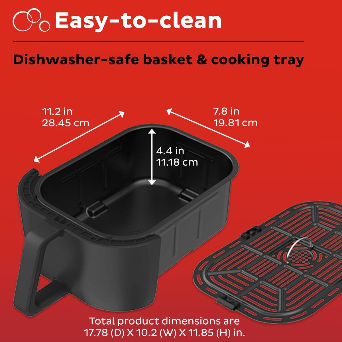 6QT Nonstick Dishwasher-Safe Air Fryer D82581
