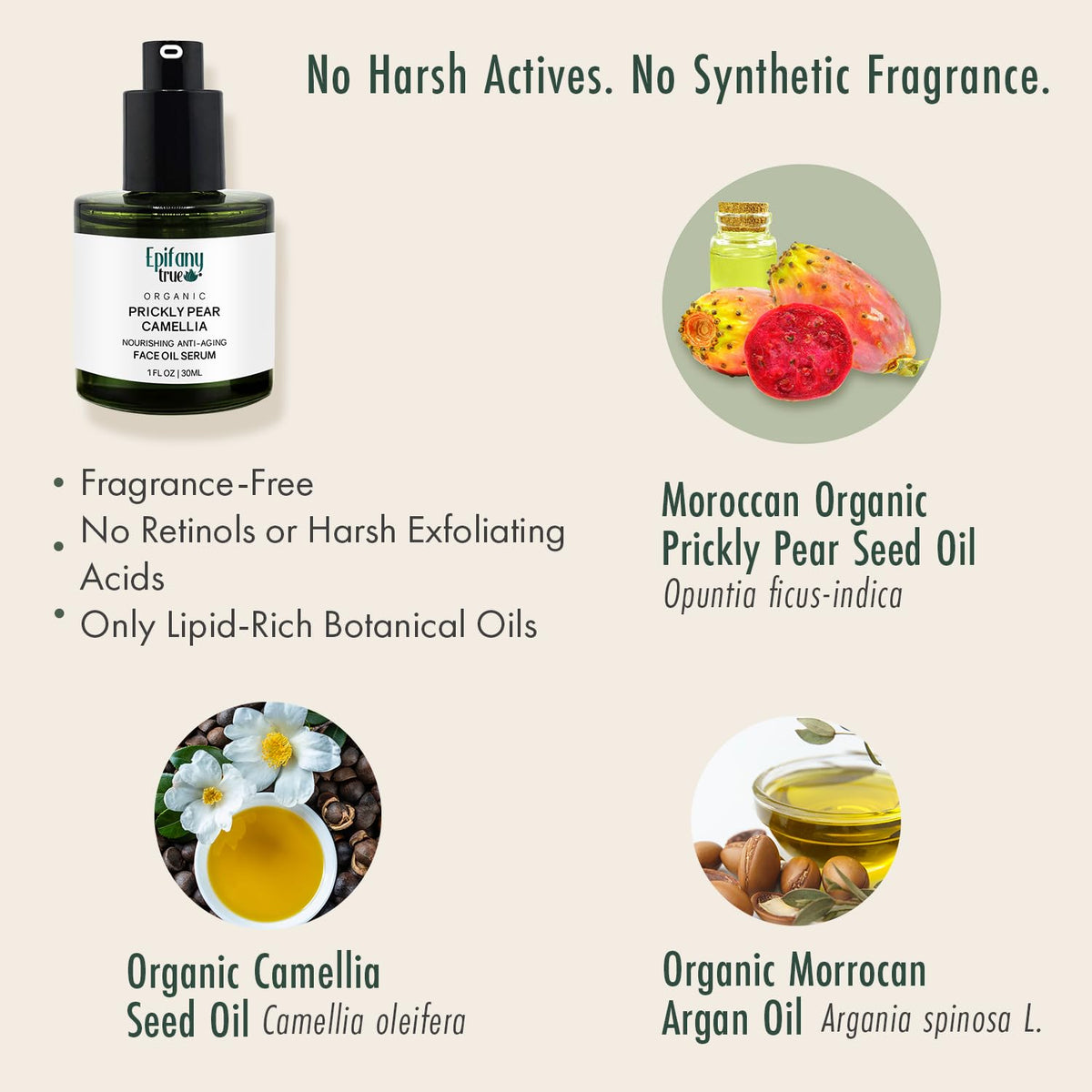 Organic Moroccan Prickly Pear Seed Oil & Camellia Face Oil 1oz L852