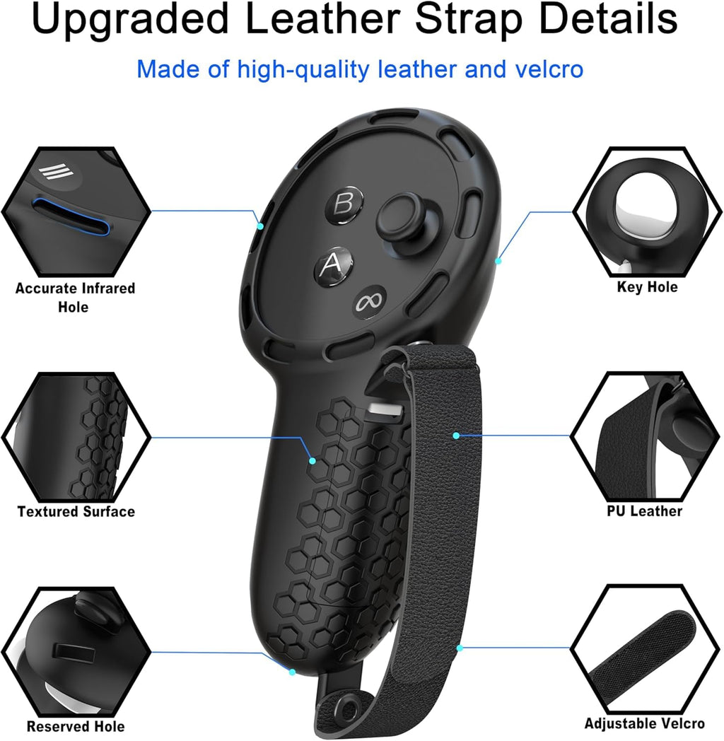 Controller Grips with Battery Opening Covers Black R387
