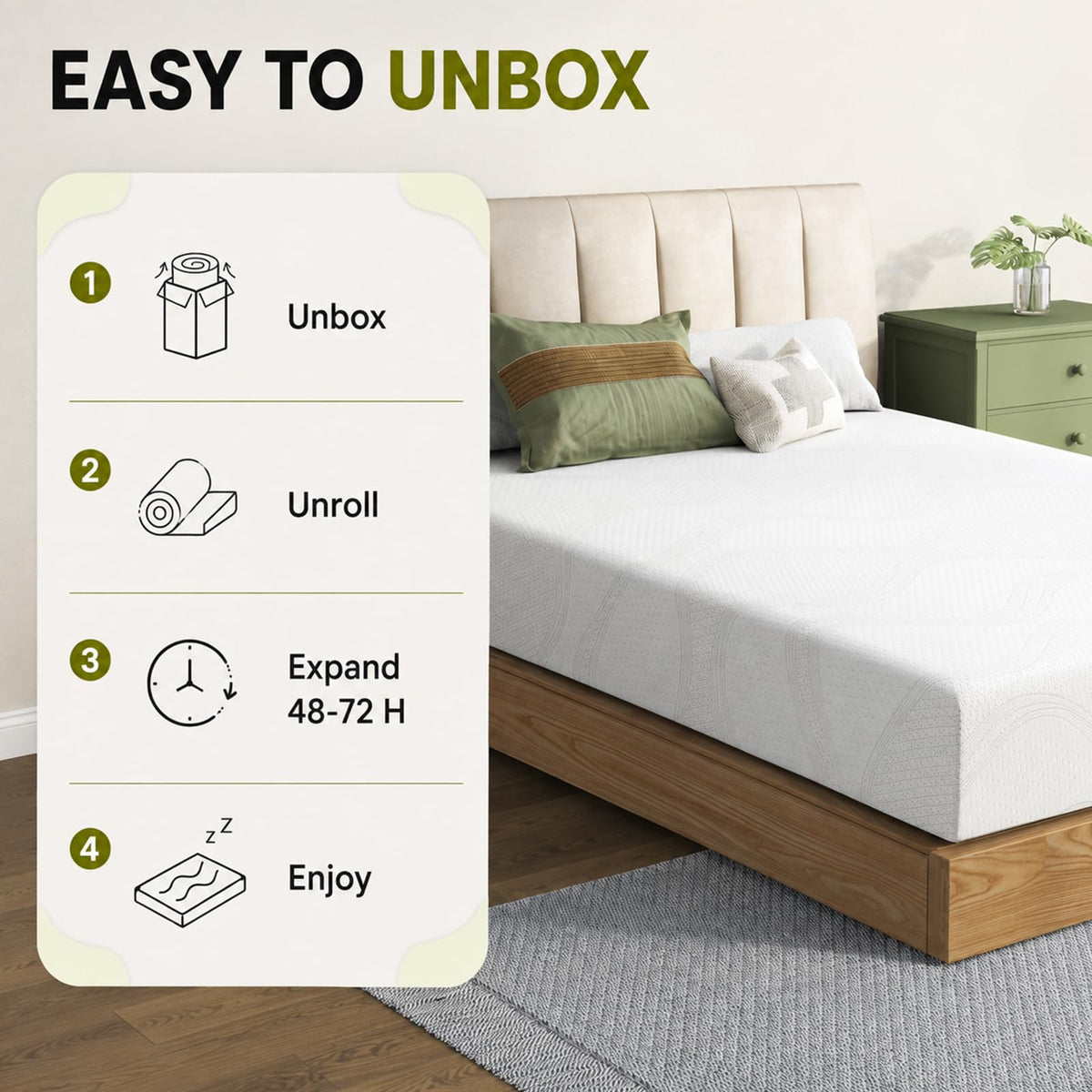 6 Inch Twin Memory Foam Mattress H225