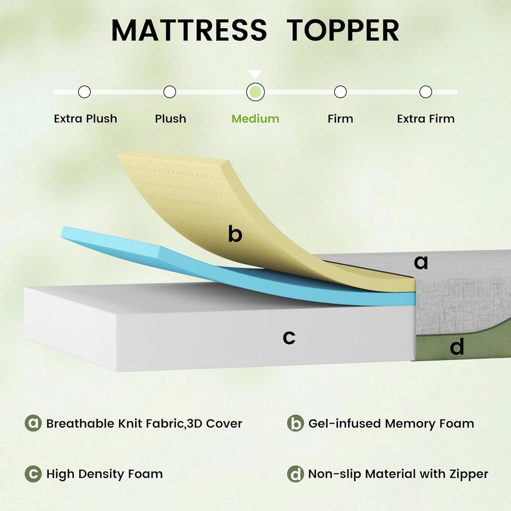 6 Inch Twin Size Cooling Gel Memory Foam Mattress U242663