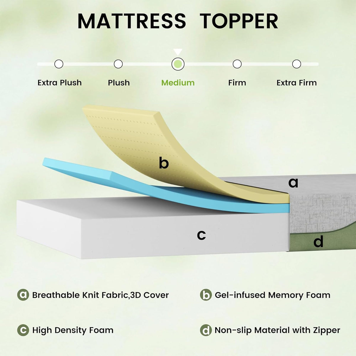 6 Inch Twin Size Cooling Gel Memory Foam Mattress U242663
