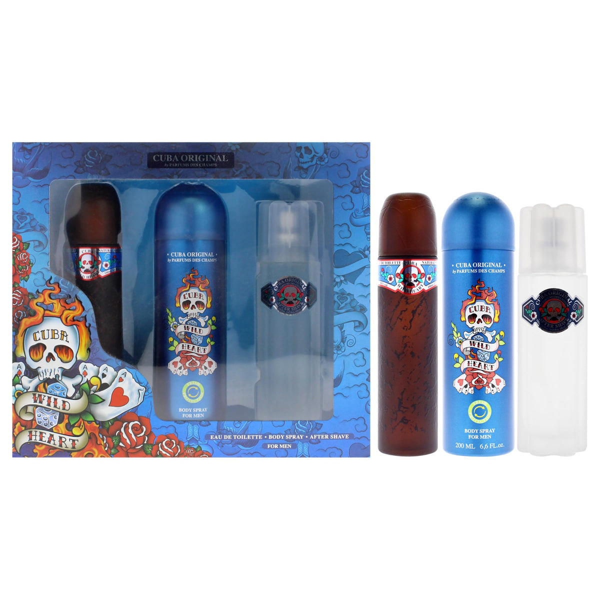 3 Pieces Eau de Toilette After Shave Body Spray Gift Set I25430