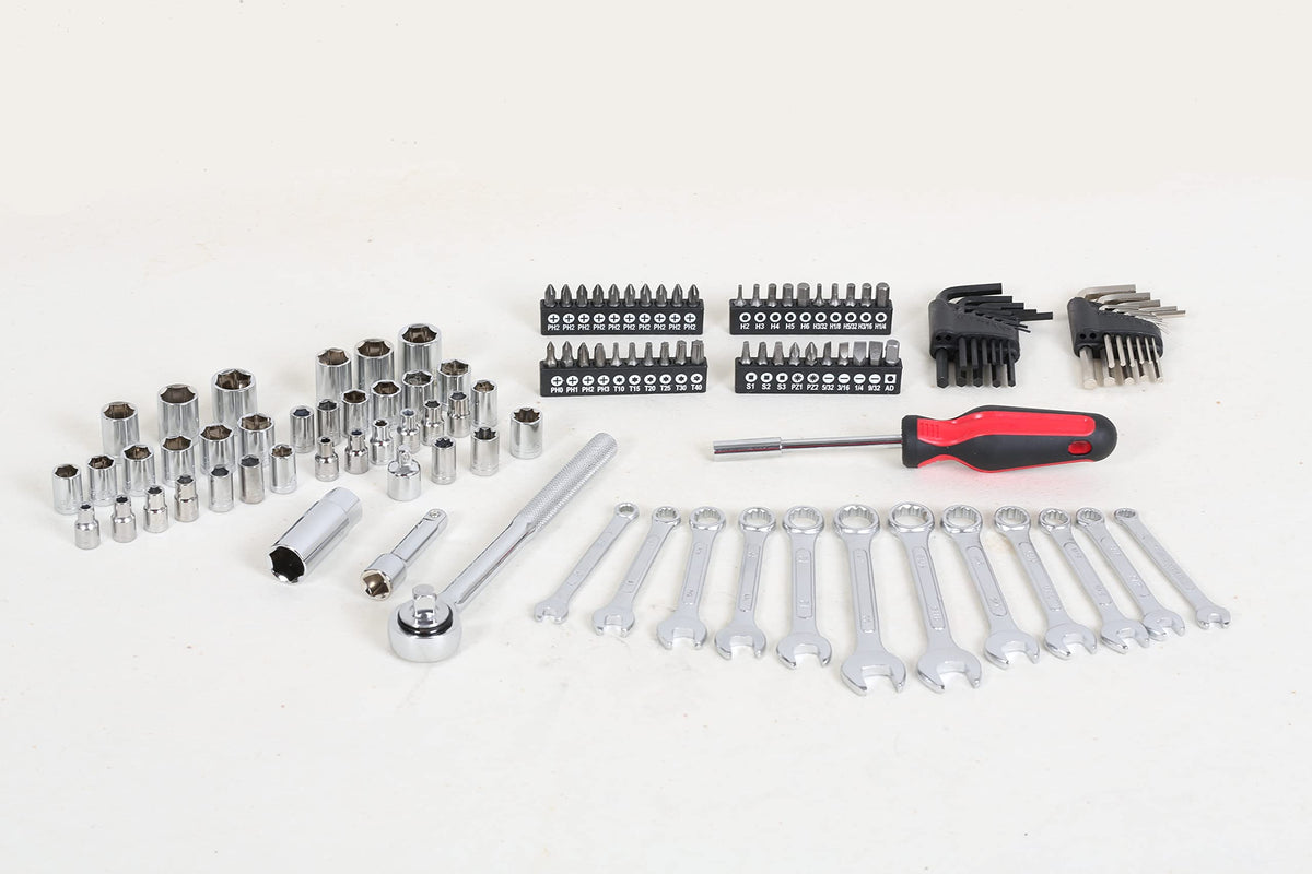 121-Piece Mechanics Tool Set, 1/4 & 3/8-Inch Drive C98215