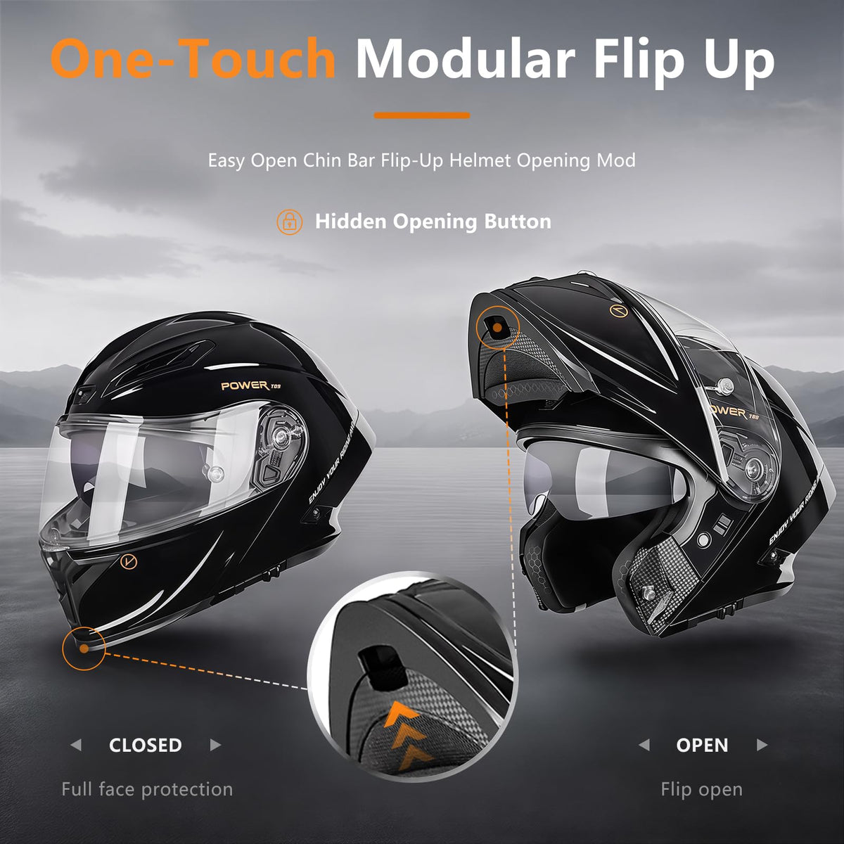 Motorcycle Helmet Bluetooth DOT Approved S390