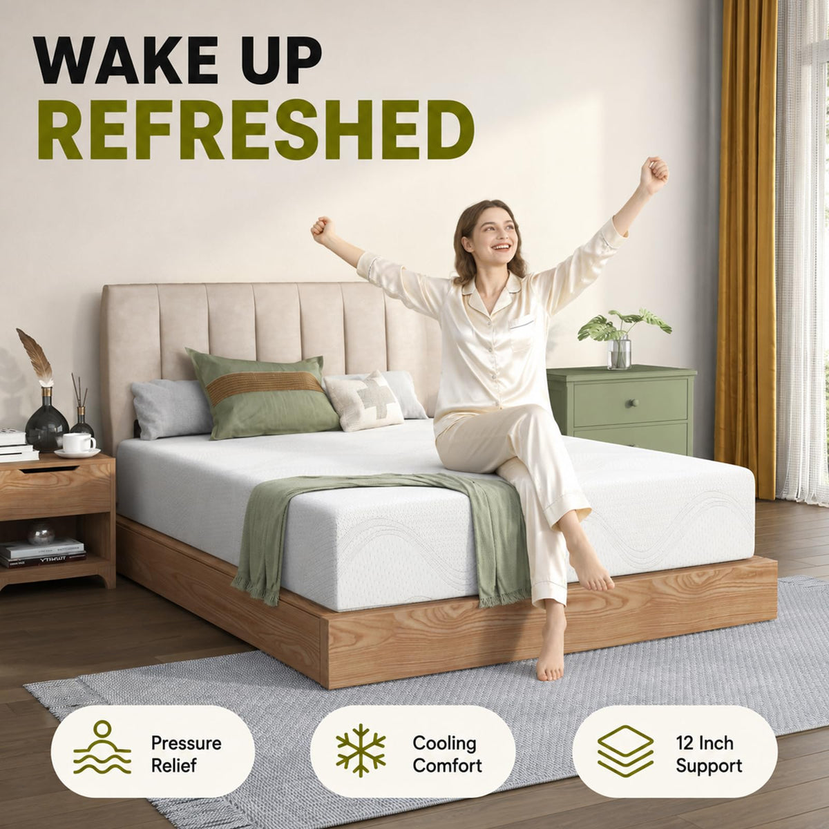 6 Inch Twin Memory Foam Mattress H225
