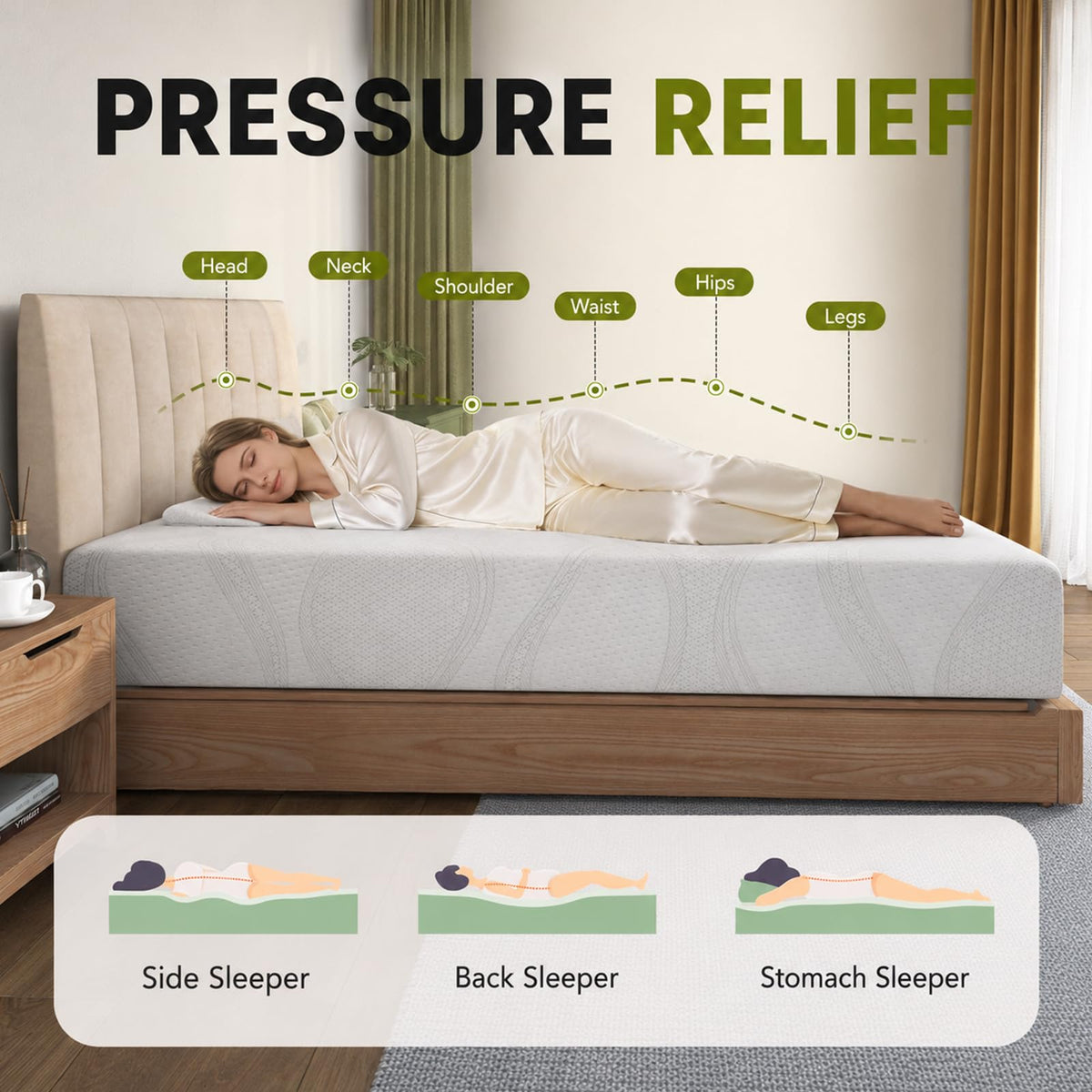 6 Inch Twin Memory Foam Mattress H225