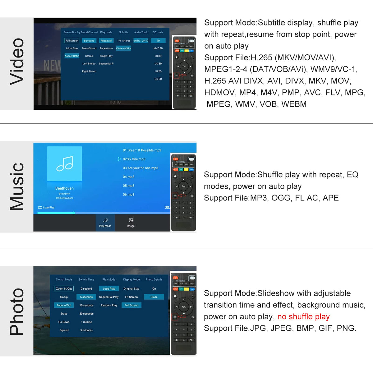 4K Media Player with Remote Control I1755