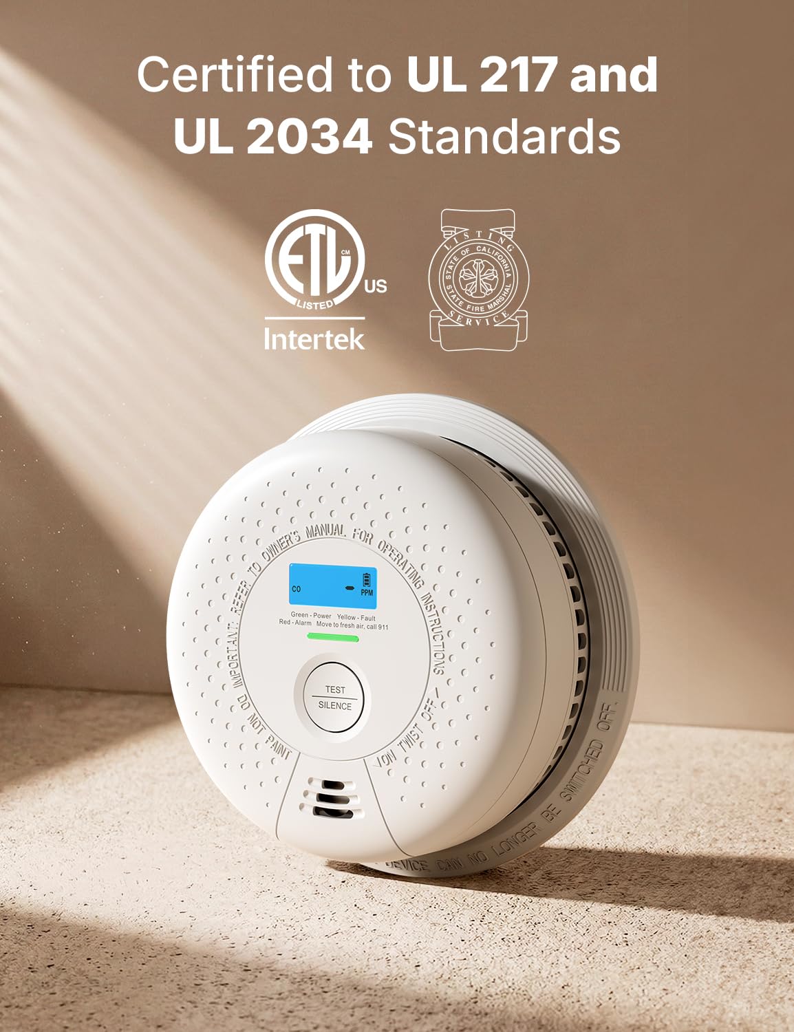 Wireless Interconnected Combination Smoke & CO Alarm F111