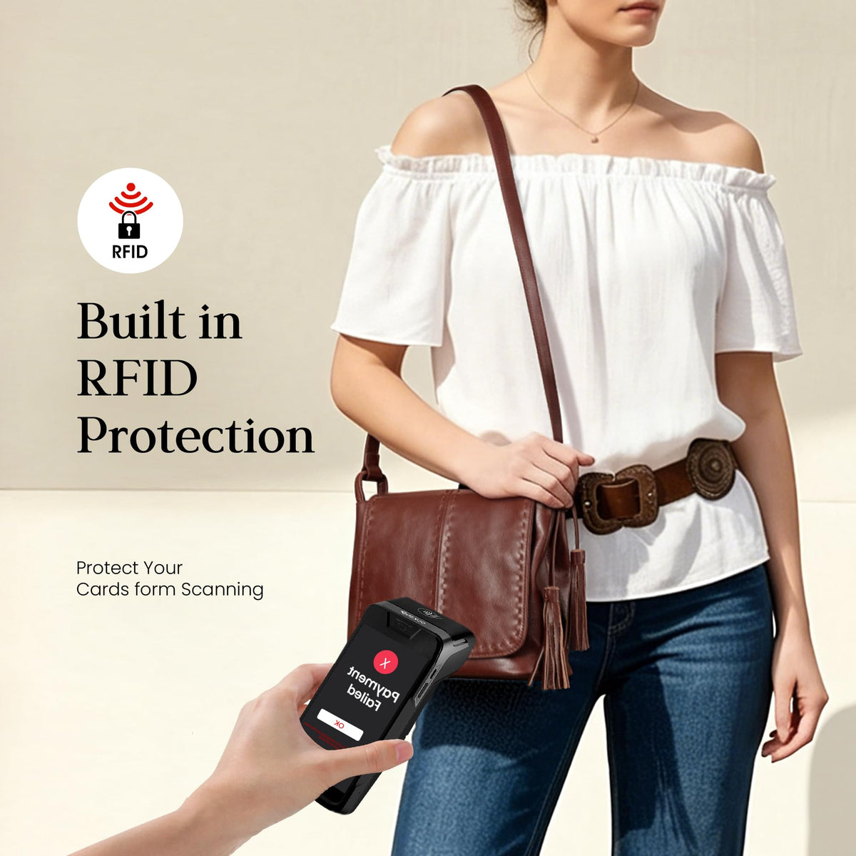 Vintage Leather Crossbody Bag with Multi-Pockets RFID I1719