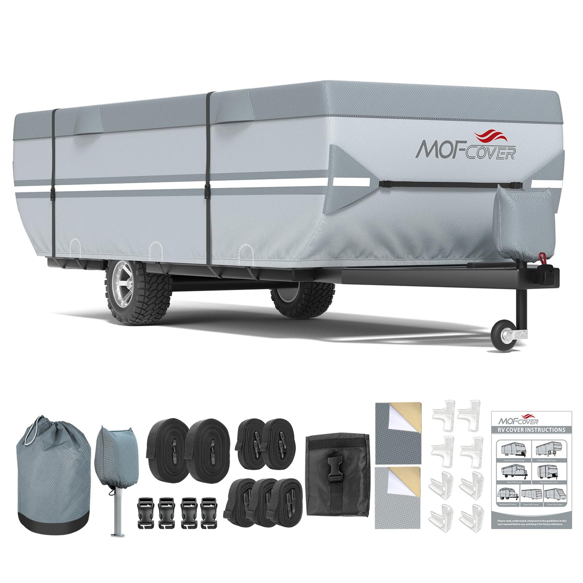 9 Layers Rip-Stop 14-16ft Pop Up Camper Cover E892069