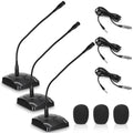 3 Pcs Gooseneck Wired Microphone with Base X784