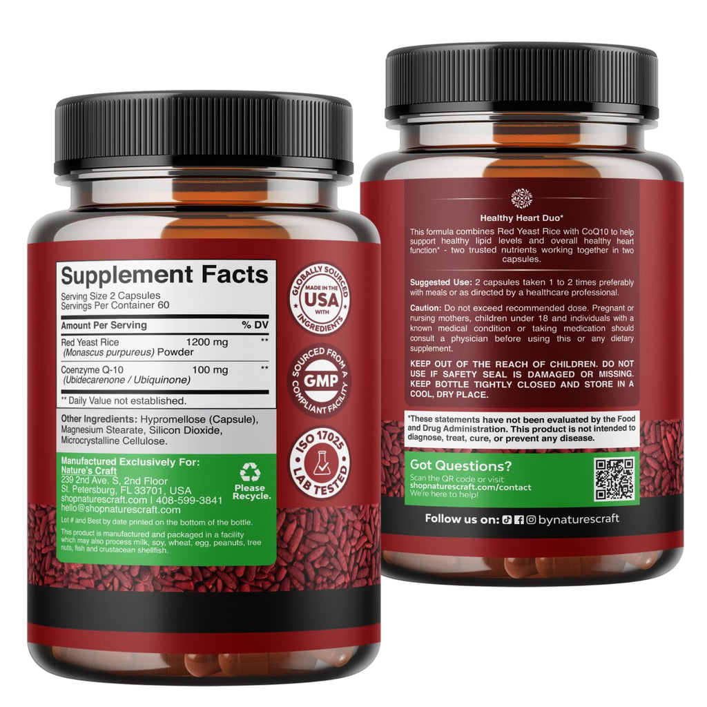 Red Yeast Rice with CoQ10 Supplement 120 Ct I112252